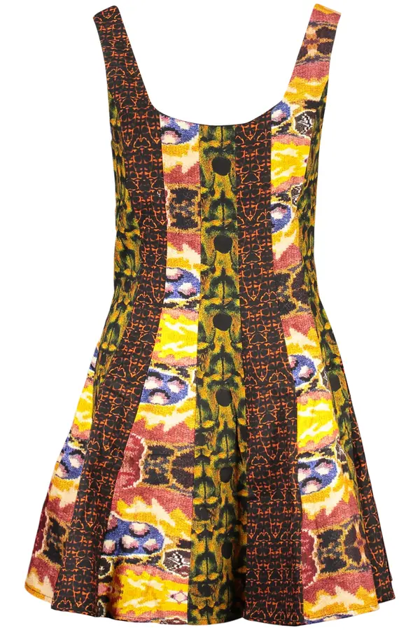 DESIGUAL Къса жълта рокля