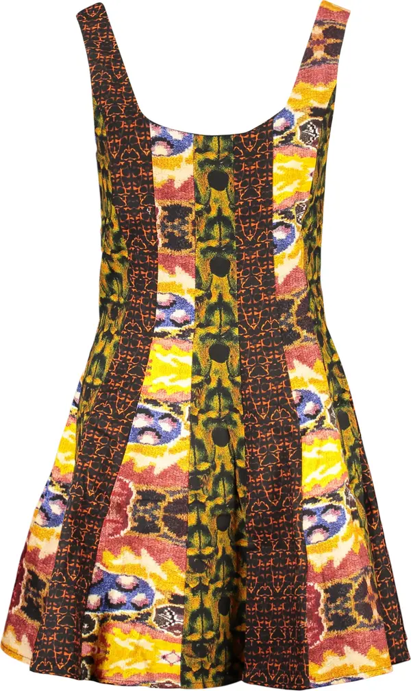 DESIGUAL Къса жълта рокля