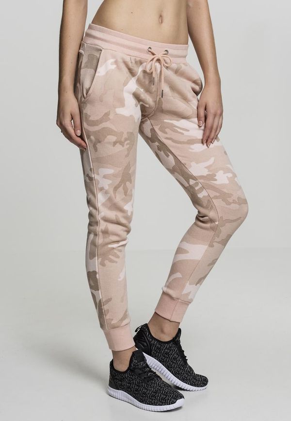 Urban Classics Ladies Camo Terry Pants rose camo