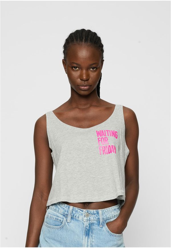 Mister Tee Ladies Waiting For Friday Box Tank Heather Grey
