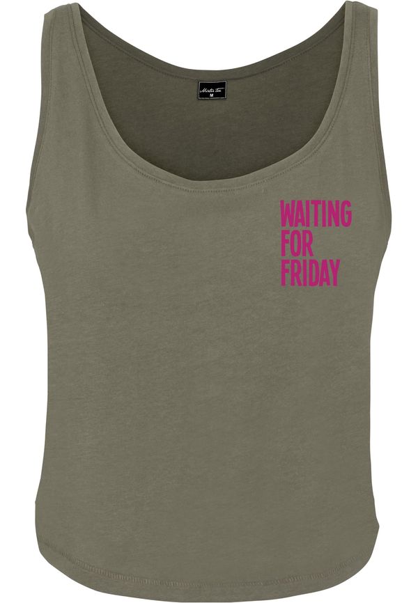 MT Ladies Ladies Waiting For Friday Box Tank Olive