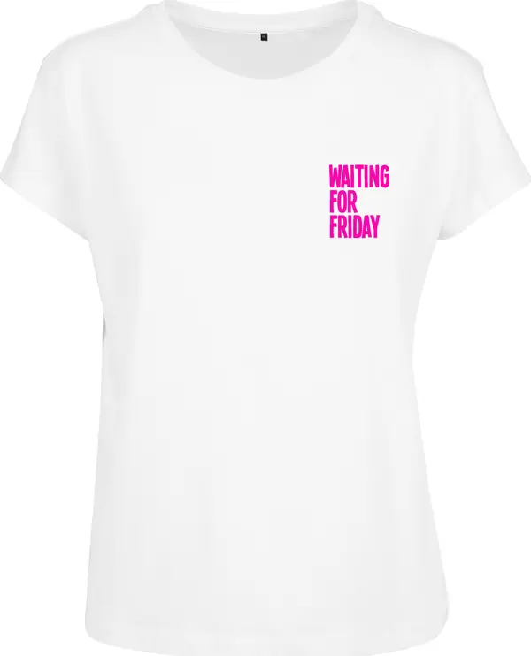 Mister Tee Ladies Waiting For Friday Box Tee White/Pink