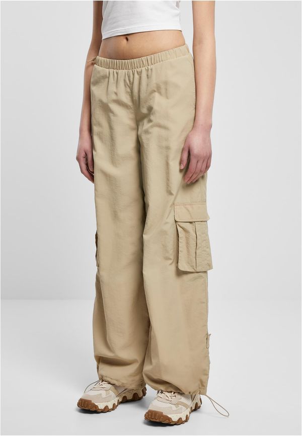 UC Ladies Ladies Wide Crinkle Nylon Cargo Pants Concrete