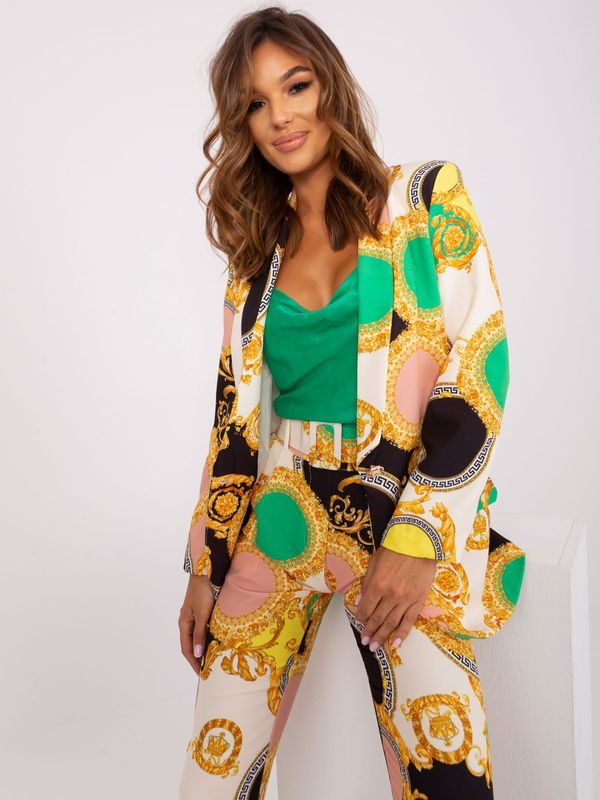 Fashionhunters Lady's jacket with black-beige print