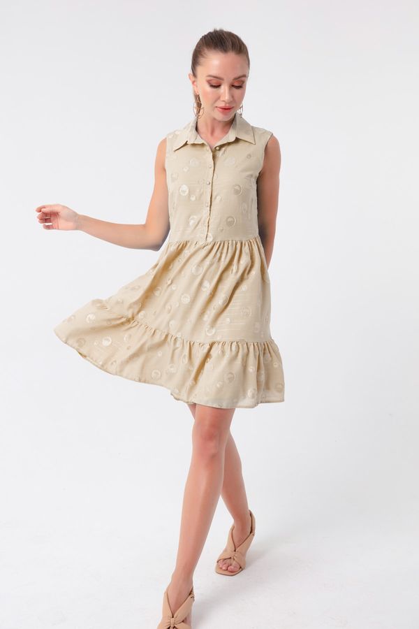 Lafaba Lafaba Дамски норка Ruffle мини рокля