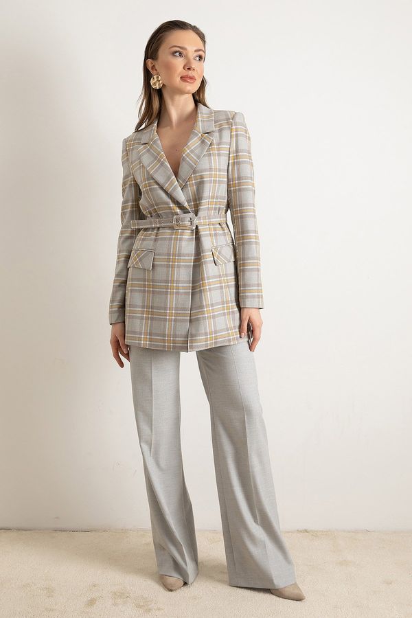 Lafaba Lafaba Дамски сив панталон Palazzo