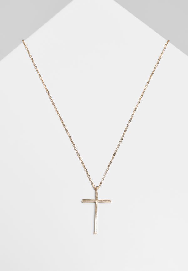 Urban Classics Accessoires Large Basic Cross Necklace - Gold Colors