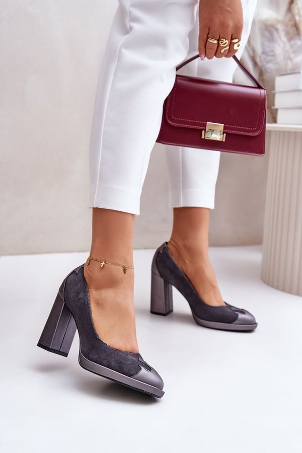 Laura Messi Laura Messi Замшени Чепици На Ток Бежови Лаура Меси 2702