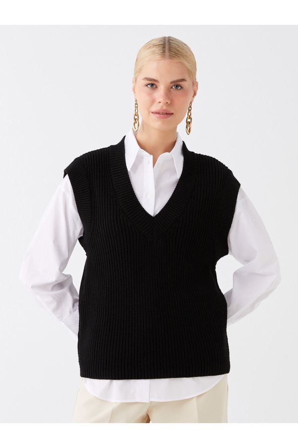 LC Waikiki LC Уайкики жените обикновен v-образно деколте трикотаж пуловер