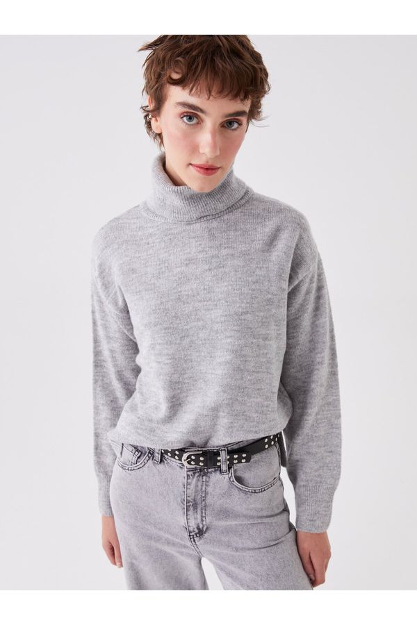 LC Waikiki LC Уайкики жените поло обикновен дълъг ръкав извънгабаритни трикотаж пуловер