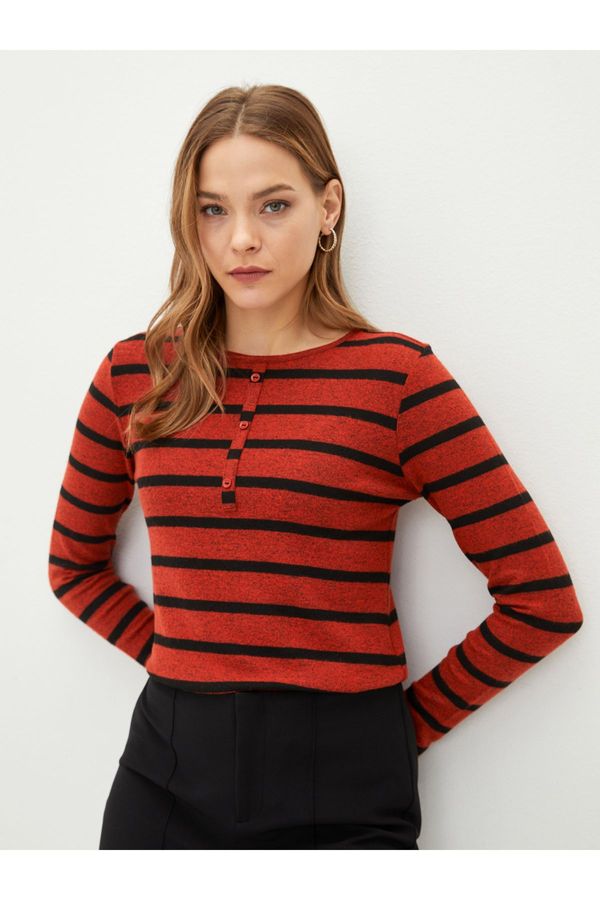 LC Waikiki LC Waikiki Crew Neck Striped Long Sleeve Women's T-Shirt