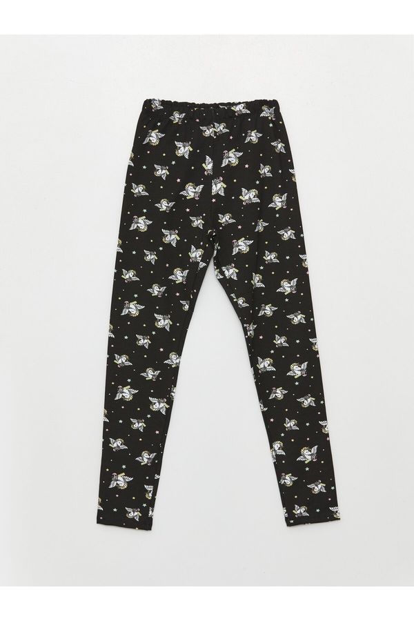 LC Waikiki LC Waikiki Girls' Long Tights with an Elastic Printed Waist