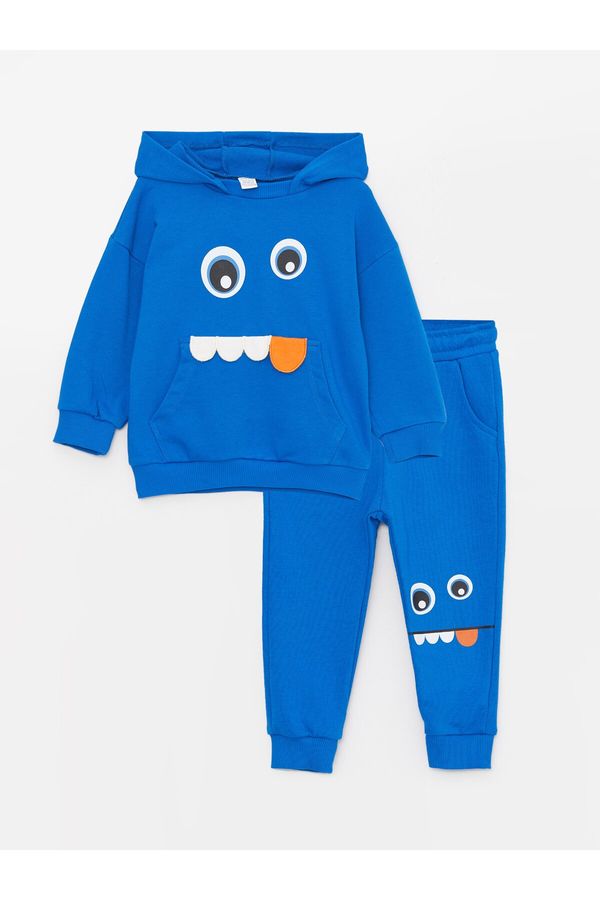 LC Waikiki LC Waikiki Printed Long Sleeve Baby Boy Hoodie and Sweatpants Set of 2