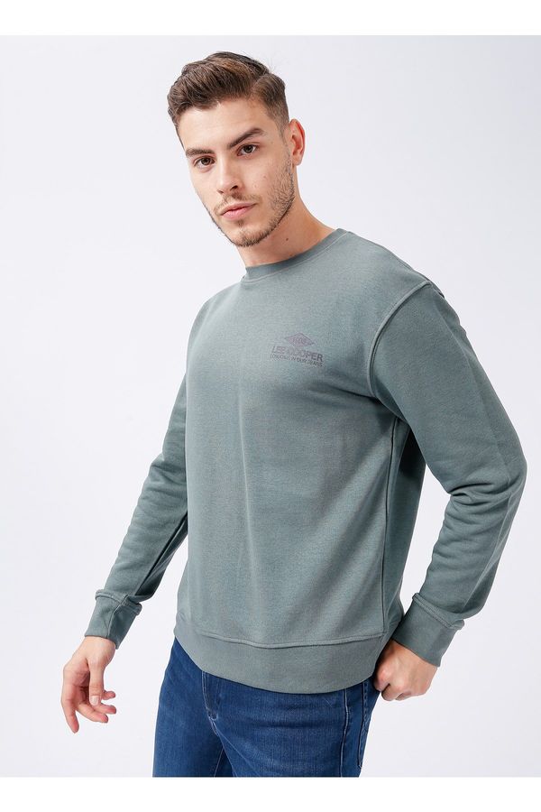Lee Cooper Lee Cooper Men's O Neck Emerald Green Sweatshirt 231 Lcm 241029 Neil Emerald