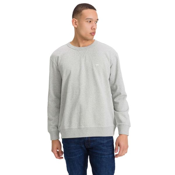 Lee Lee Sweatshirt Sustainable Crew Sws Grey Mele - Mens