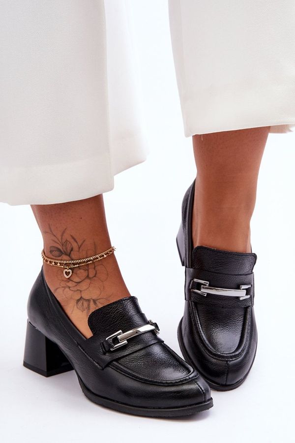 LEMAR LEMAR Удобни кожени помпи черни Damira