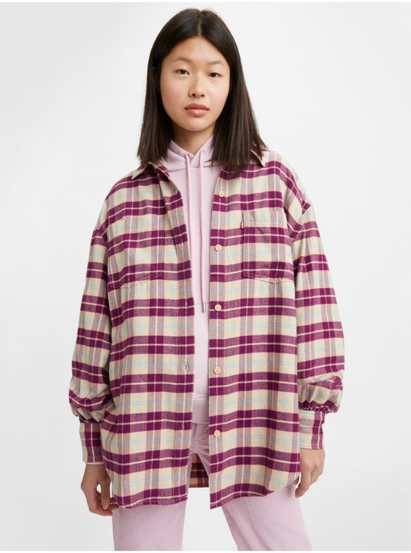 Levi's® Levi&#39;s Burgundy-Cream Women&#39;s Plaid Shirt Levi&#39;s® Remi Utility - Women&#39;s