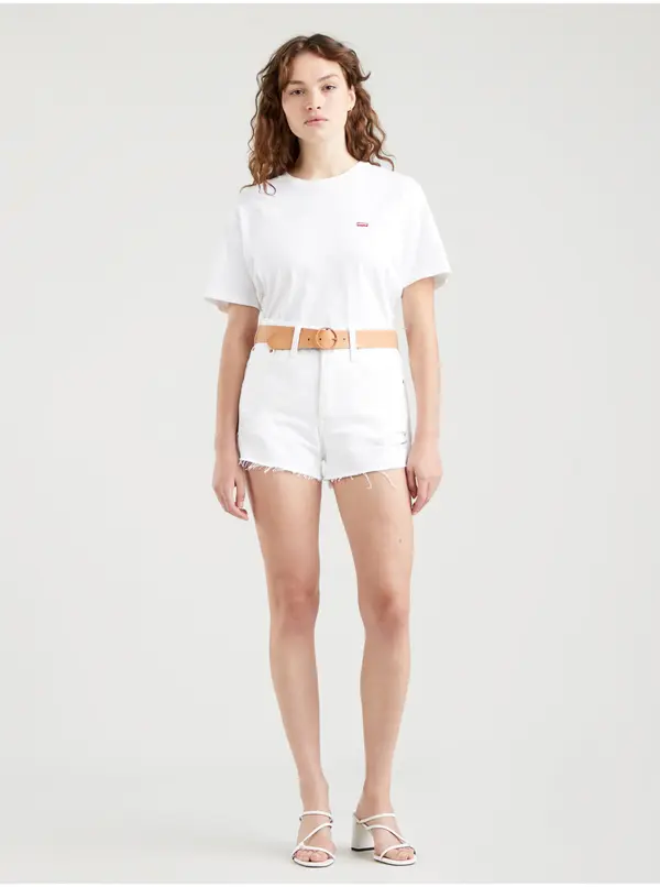 LEVI'S LEVI'S JEANS SHORT WOMAN WHITE