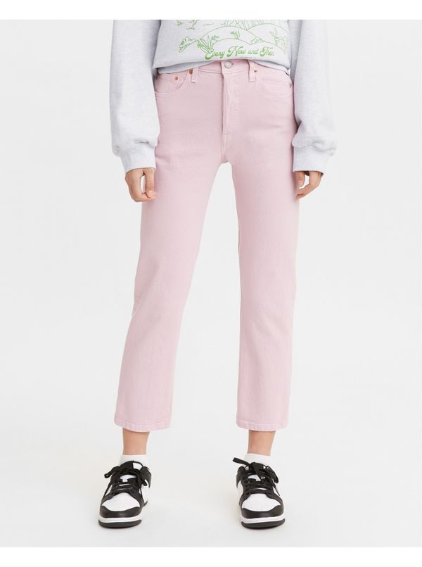 Levi's® Levi&#39;s Pink women&#39;s straight fit jeans Levi&#39;s® 501 Crop Dark Lilac - Women&#39;s