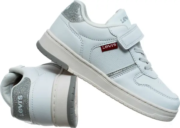 Levi'S Levi's - Children's Shoes - Kick Se Virv0152s - White Silver Glitter 2956