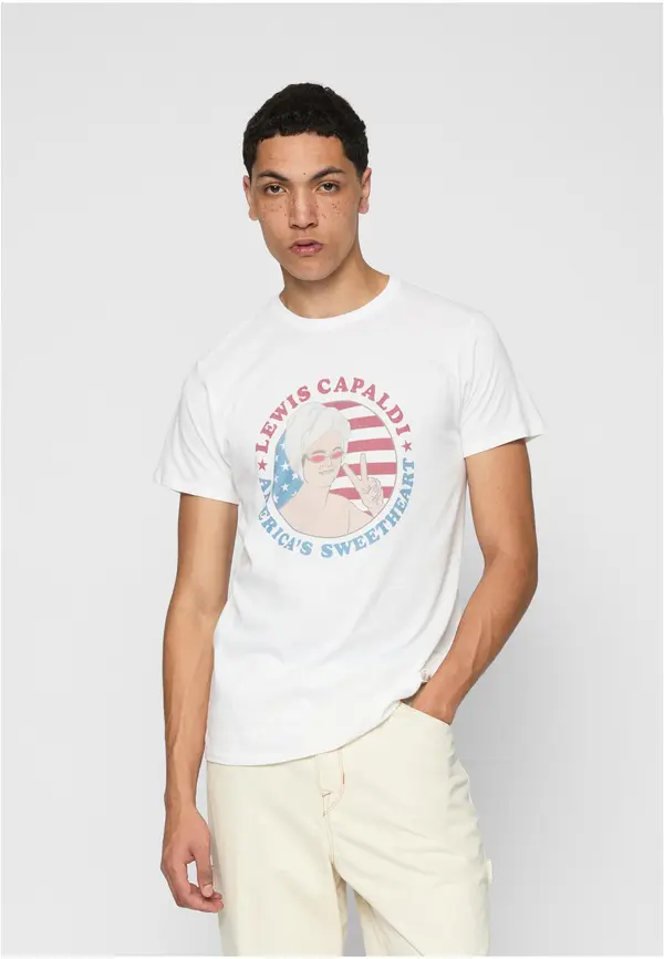 Merchcode Lewis Capaldi Sweetheart Tour Front White