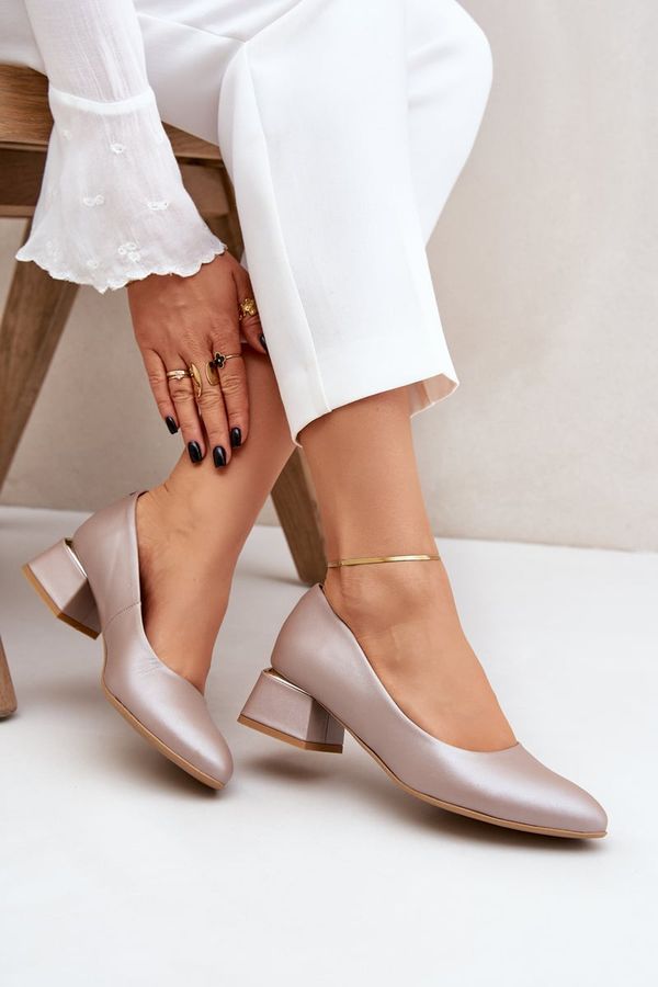 Lewski Shoes Lewski Shoes Кожени чепици Левски 3118 Тъмнобежови