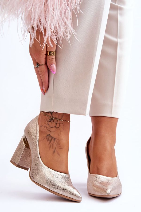 Lewski Shoes Lewski Shoes Кожени помпи Lewski 3117 злато