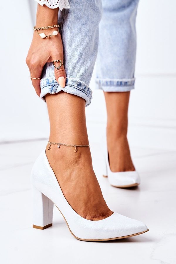 Lewski Shoes Lewski Shoes Сатенени помпи Обувки Lewski 2453 сребро