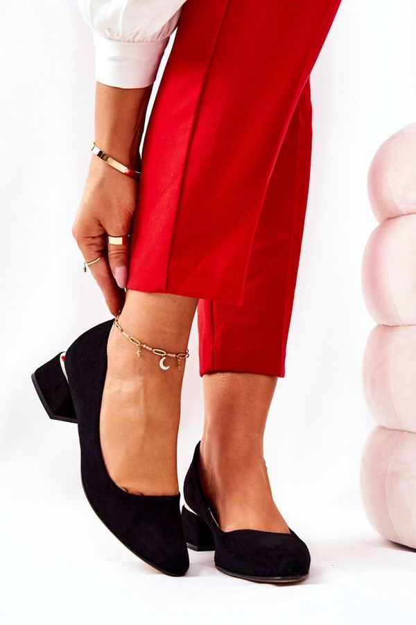 Lewski Shoes Lewski Shoes Велурени помпи Lewski 3118 Черни