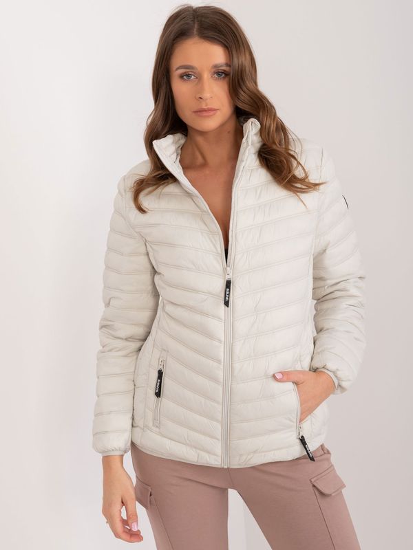 Fashionhunters Light beige quilted jacket without hood SUBLEVEL
