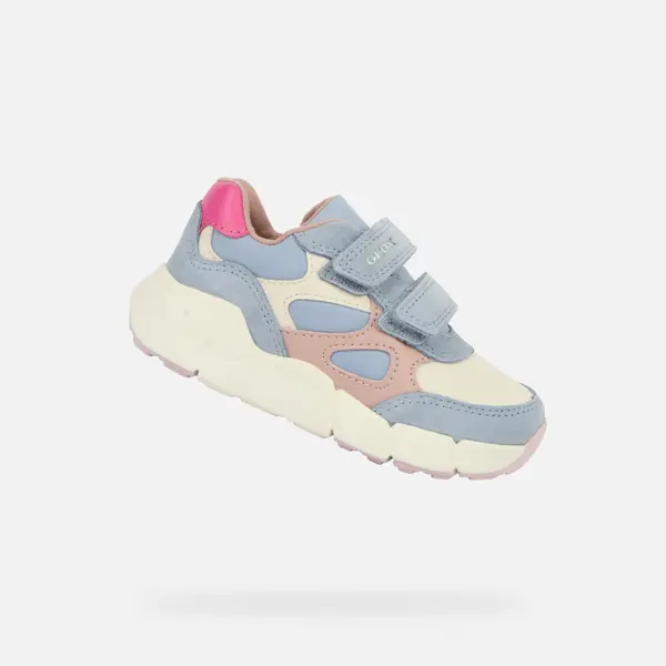 GEOX Light Blue Girls Sneakers Geox Flexyper Mini - Girls