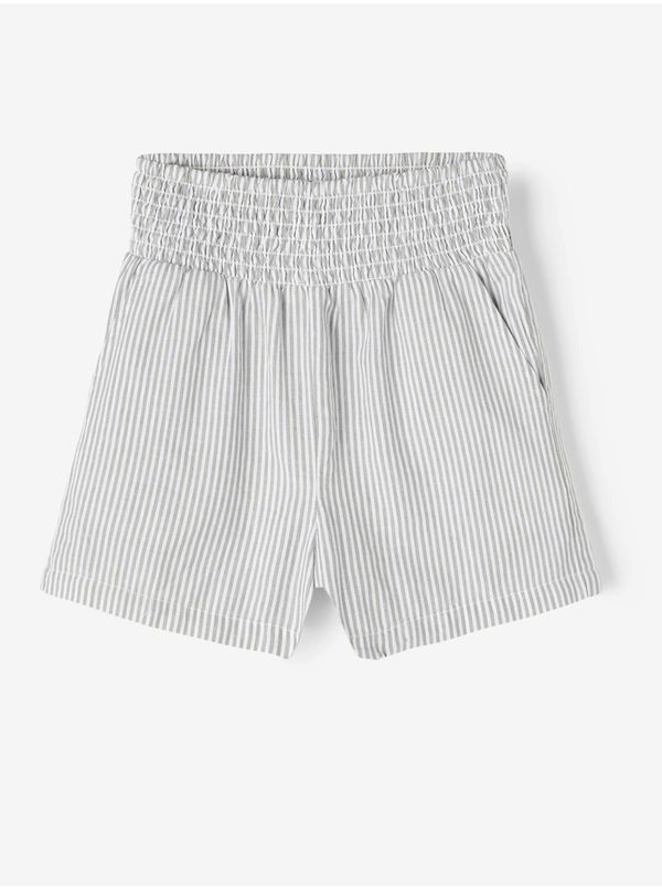 name it Light Blue Girly Striped Shorts name it Hatty - Girls