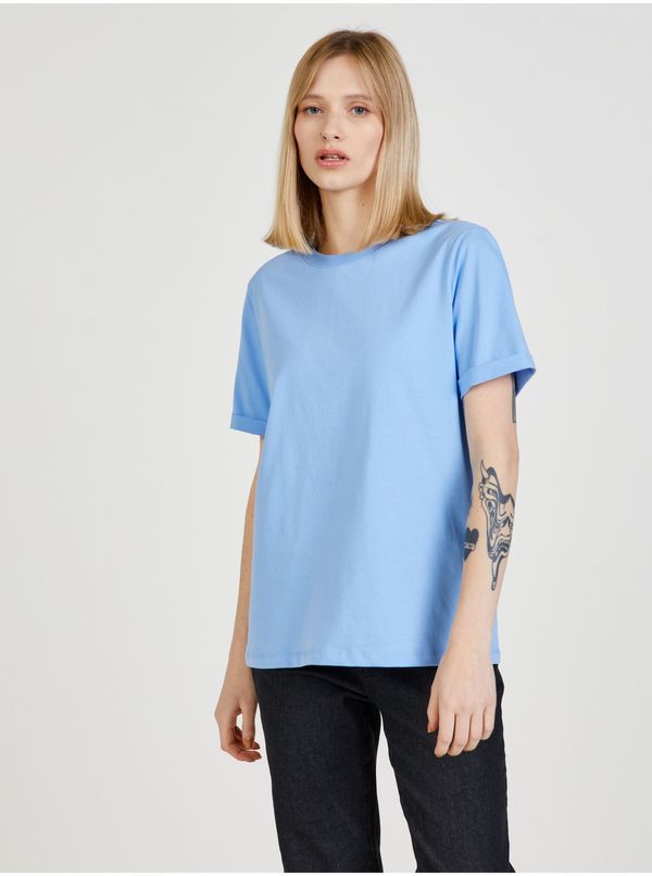 Pieces Light Blue T-Shirt Pieces Ria - Women