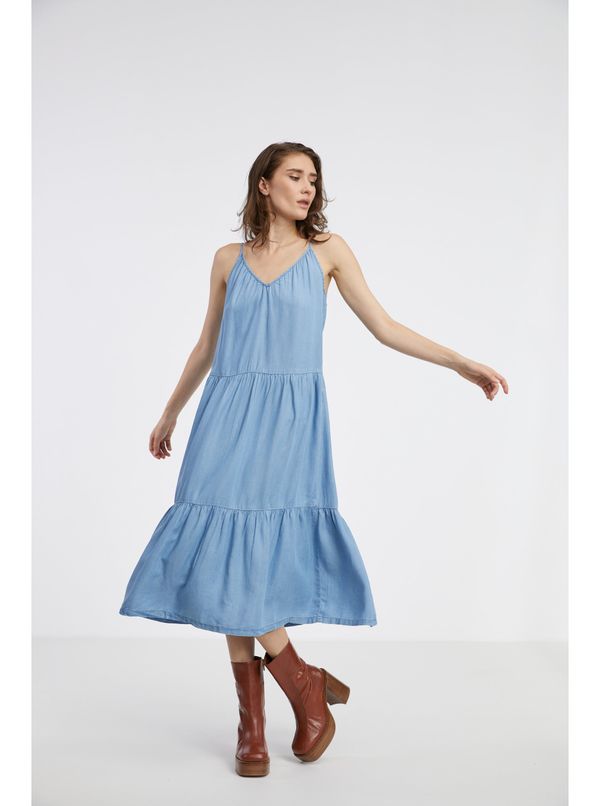 JDY Light blue womens denim maxi-dress JDY Zelda - Women