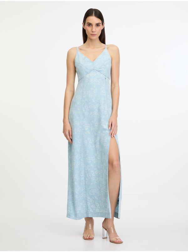Guess Light blue women's maxi dress Guess Cruz