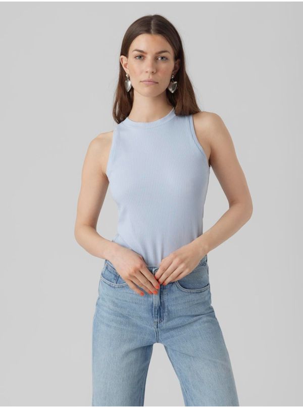 AWARE by VERO MODA Light blue women's ribbed basic tank top AWARE by VERO MODA Lavend - Women's