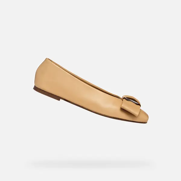 GEOX Light brown women's ballet flats Geox Ballystar - Women's