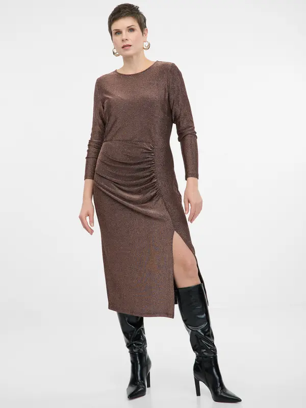 Orsay Light Brown Women's Midi Dress ORSAY - Women's