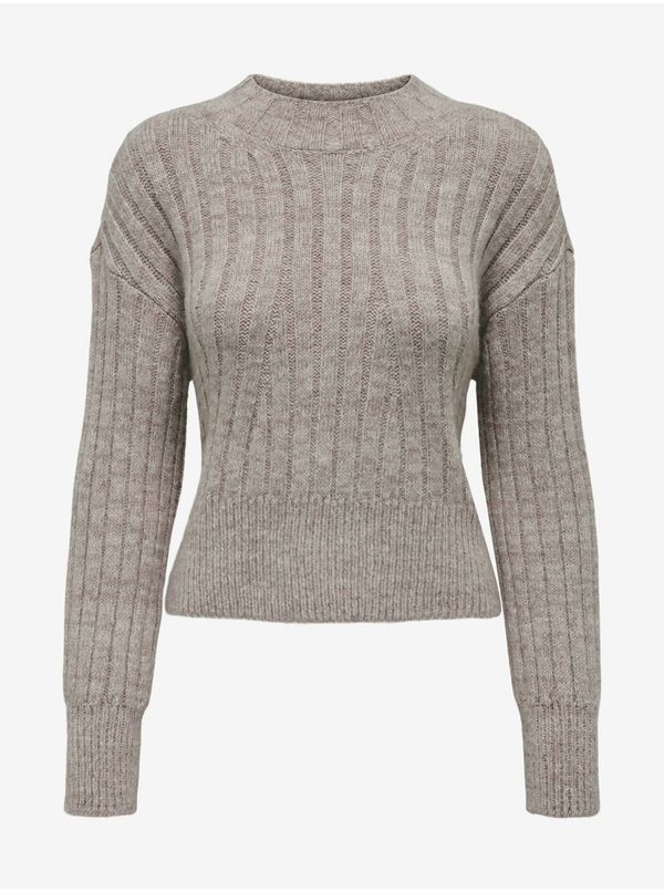 Only Light brown women's sweater ONLY Agnes - Women