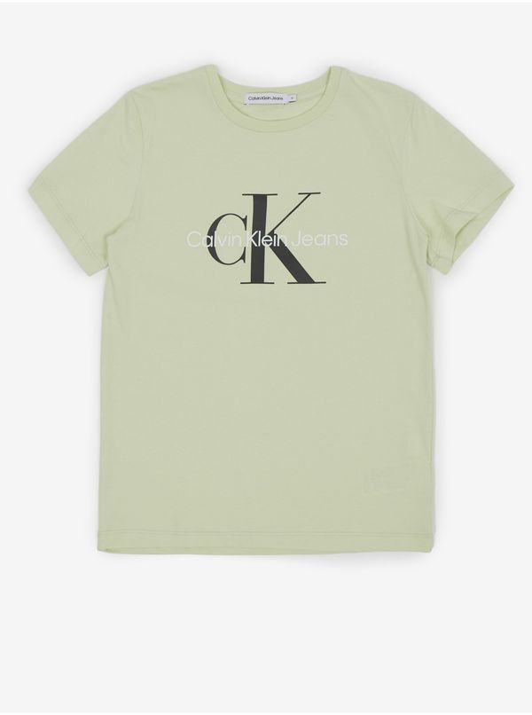 Calvin Klein Light green girls' T-shirt Calvin Klein Jeans - Girls