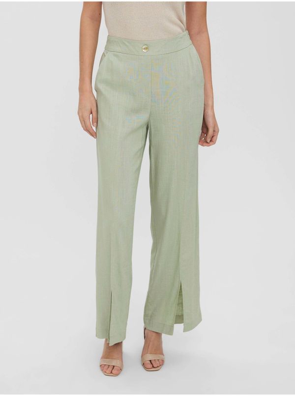 Vero Moda Light green loose trousers VERO MODA Josie - Women