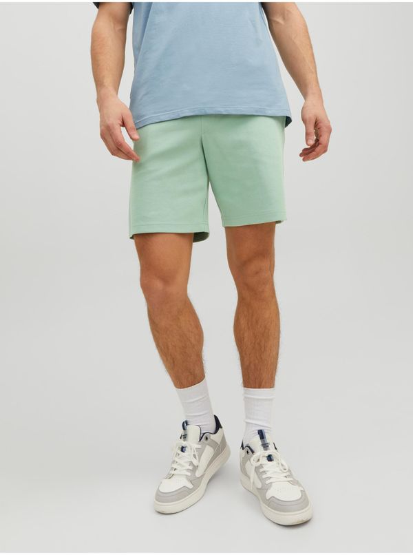 Jack & Jones Light green men's basic sweat shorts Jack & Jones New Ba - Men's