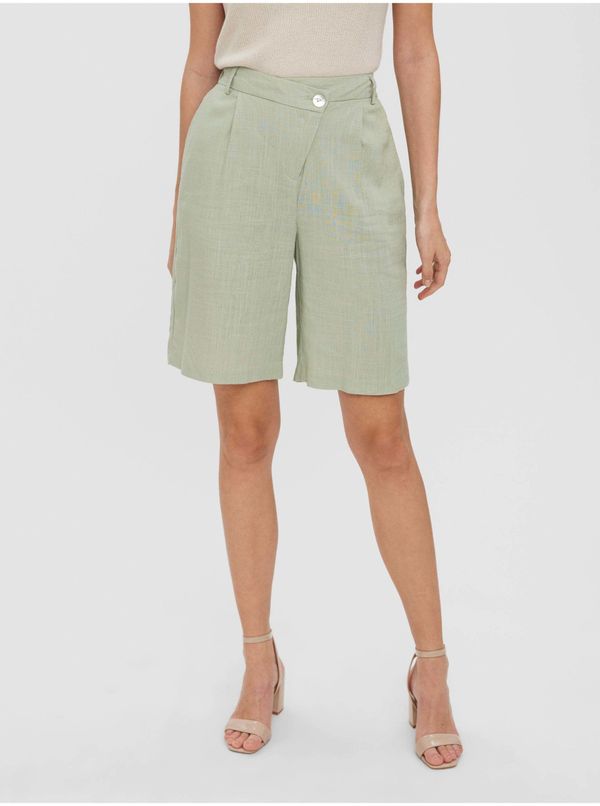 Vero Moda Light green shorts VERO MODA Josie - Women