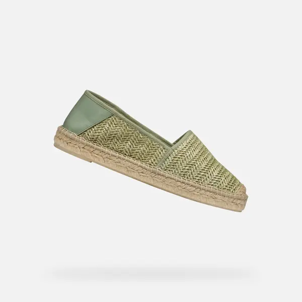 GEOX Light green women's espadrilles Geox Lampedusa - Women's