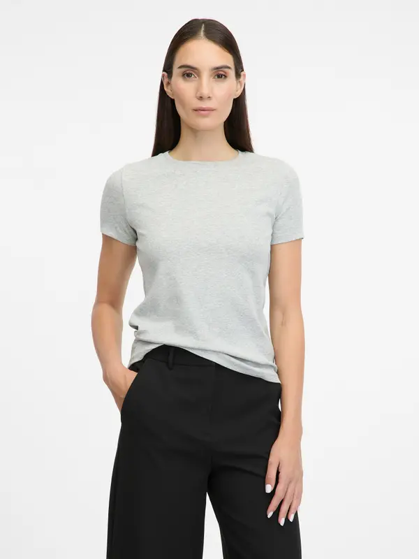 Orsay Light Grey Women's Short Sleeve T-Shirt ORSAY - Women's