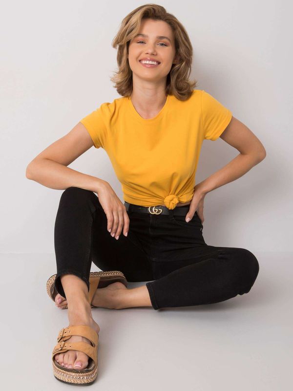 Fashionhunters Light orange Peachy T-shirt