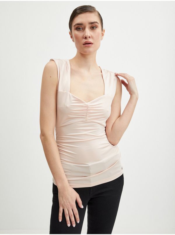 Guess Light pink women's satin top Guess Susan - Women