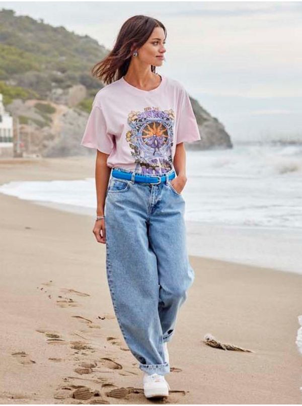 Only Light pink women's T-shirt ONLY Lucy - Women