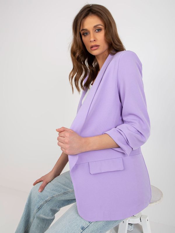 Fashionhunters Light purple blazer without fasteners by Adele