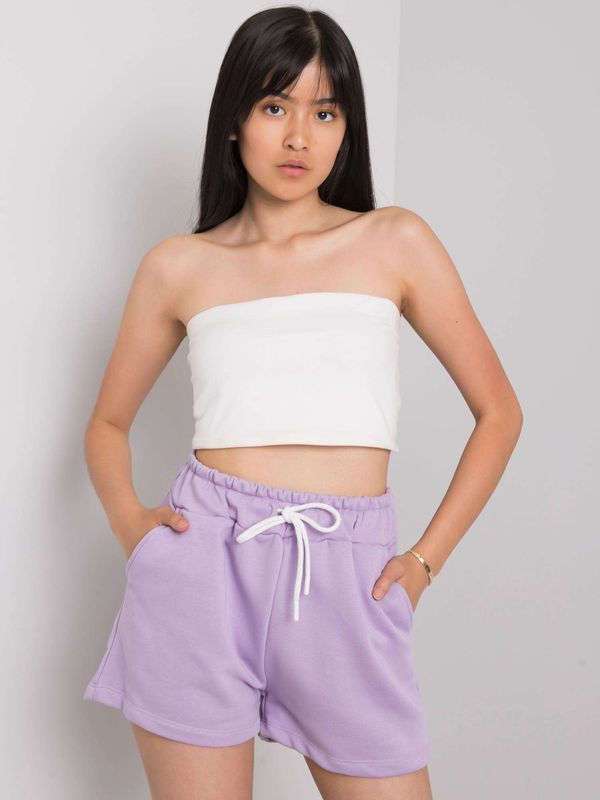 Fashionhunters Light purple Casual Shorts Reya RUE PARIS
